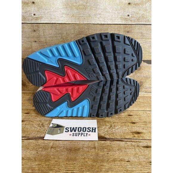 Nike Air Max 90 LTR White Chlorine Blue GS  CD6864-108 New - Picture 7 of 8